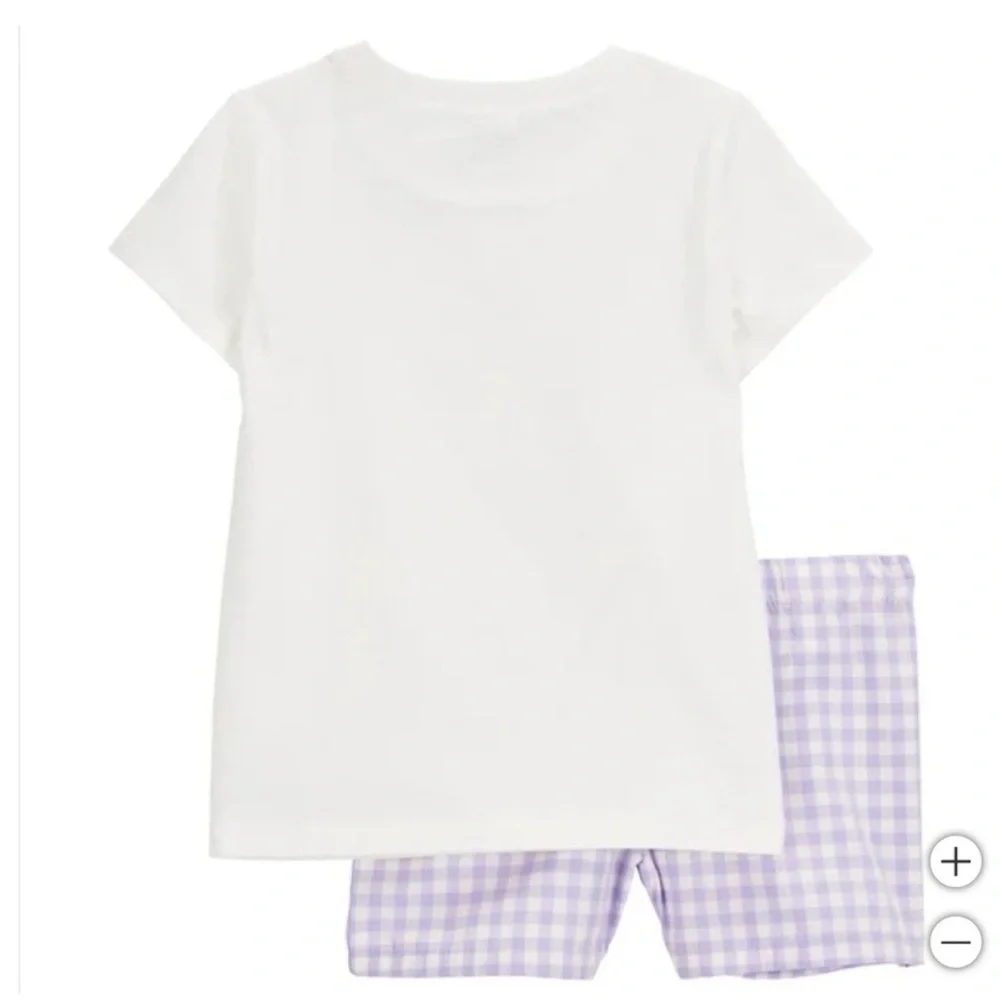 NWT Carter's Lavender Gingham and White Floral Set Size 2T - Picture 5 of 9